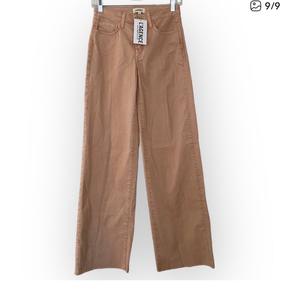 L’AGENCE Slouchy Wide Leg Jeans in Clay Pink Women’s Size 25. Tag removed.